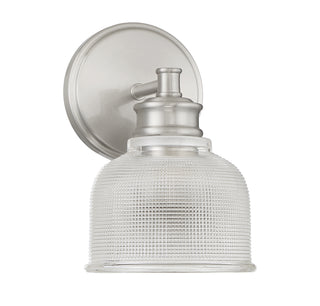 1-Light Wall Sconce in Brushed Nickel