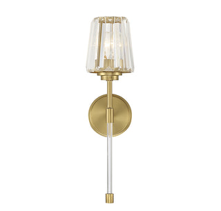 Garnet 1-Light Wall Sconce in Warm Brass