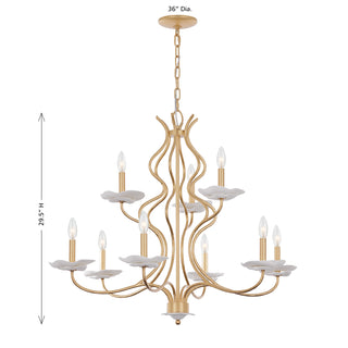 Lilly 9-Light Chandelier in Royal Gold by Breegan Jane