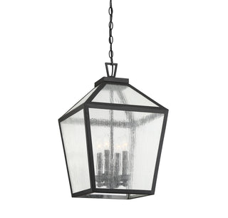 Woodstock 4-Light Outdoor Hanging Lantern in Black