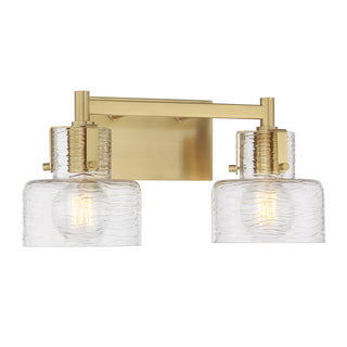 Dover 2-Light Bathroom Vanity Light in Warm Brass
