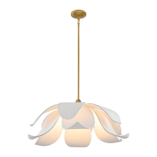 Elsie 6-Light Pendant in Warm Brass by Breegan Jane