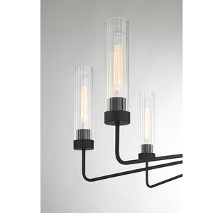 Baker 8-Light Chandelier in Matte Black