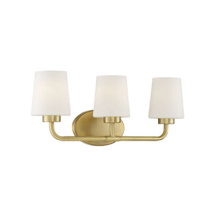 Capra 3-Light Bathroom Vanity Light in Warm Brass