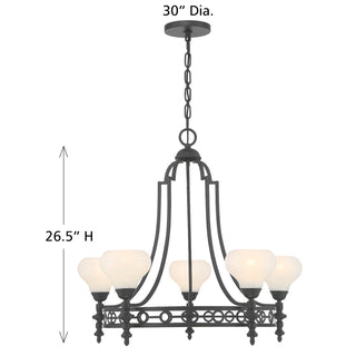 Allston 5-Light Chandelier in Matte Black