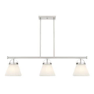 3-Light Linear Chandelier in Brushed Nickel