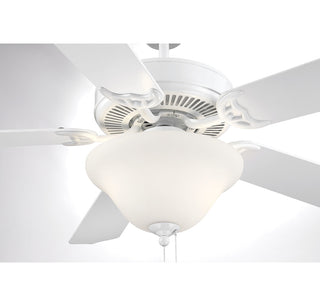 52" 2-Light Ceiling Fan in White