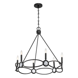 Minette 6-Light Chandelier in Matte Black