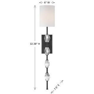 Sebring 1-Light Wall Sconce in Matte Black