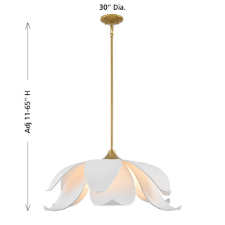 Elsie 6-Light Pendant in Warm Brass by Breegan Jane