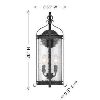 Preston 2-Light Outdoor Wall Lantern in Iron Oxide