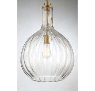 Brandon 1-Light Pendant in Warm Brass