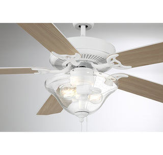 52" 2-Light Ceiling Fan in Bisque White