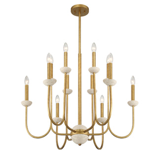 Oakhurst 12-Light Chandelier in Antique Gold