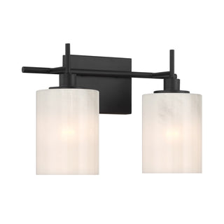 2-Light Bathroom Vanity Light in Matte Black