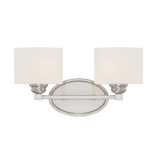 Kane 2-Light Bathroom Vanity Light in Satin Nickel
