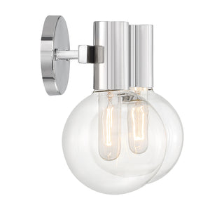 Wright 2-Light Bathroom Vanity Light in Chrome