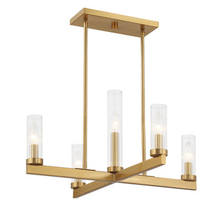 Carina 5-Light Chandelier in Warm Brass