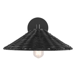 1-Light Wall Sconce in Matte Black