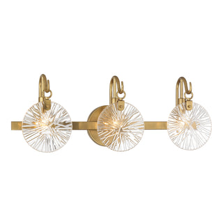 Addison 3-Light Bathroom Vanity Light in Warm Brass