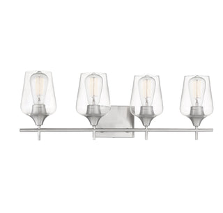 Octave 4-Light Bathroom Vanity Light in Satin Nickel