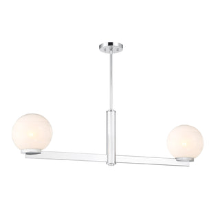 2-Light Linear Chandelier in Chrome
