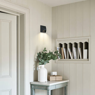 Ribbed Wall Sconce  Sand Black
