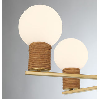 Jarrell 6-Light Chandelier in Warm Brass