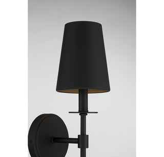 1-Light Wall Sconce in Matte Black