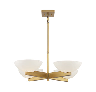 Fallon 4-Light Chandelier in Warm Brass