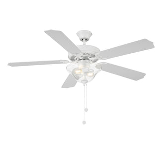 52" 2-Light Ceiling Fan in Bisque White