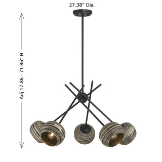 Jasper 5-Light Chandelier in Matte Black