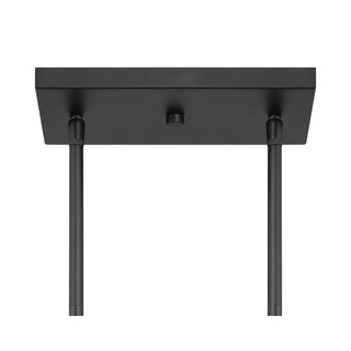 3-Light Linear Chandelier in Matte Black