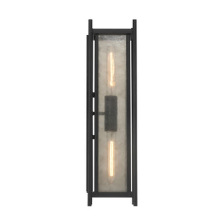 Jacobs 2-Light Outdoor Wall Lantern in Matte Black