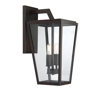 Milton 2-Light Outdoor Wall Lantern in English Bronze