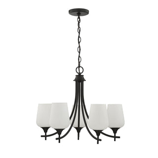 Octave 5-Light Chandelier in Matte Black