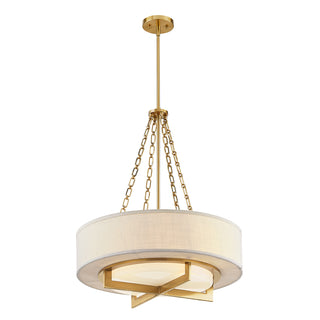 Brentwood 4-Light Pendant in Warm Brass