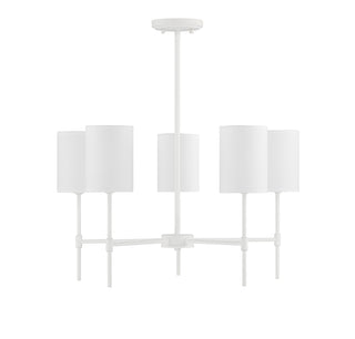 5-Light Chandelier in Bisque White