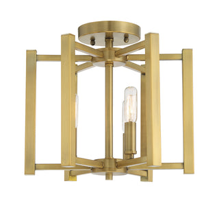 Benson 3-Light Ceiling Light in Warm Brass