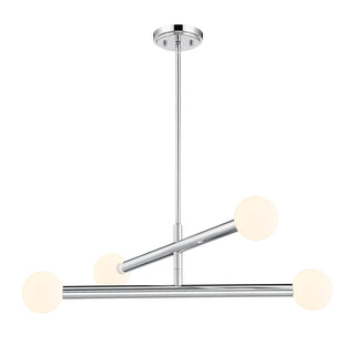 4-Light Chandelier in Chrome