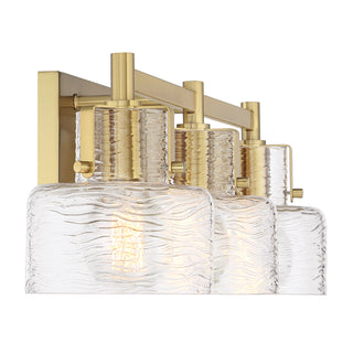 Dover 3-Light Bathroom Vanity Light in Warm Brass
