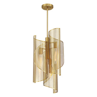 Hillbourne 3-Light Pendant in Warm Brass