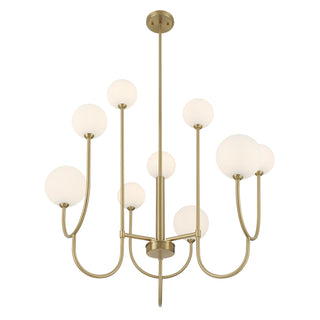 Chester 9-Light Chandelier in Noble Brass