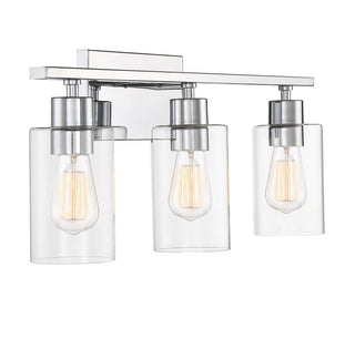 Lambert 3-Light Bathroom Vanity Light in Polished Chrome