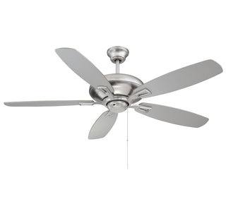 52" 2-Light Ceiling Fan in Brushed Nickel