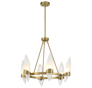 Nouvel 6-Light Chandelier in Warm Brass