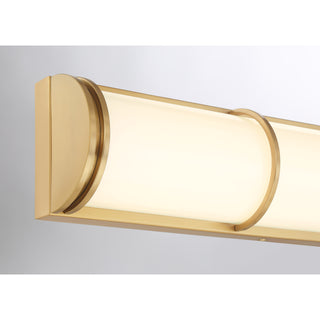 Harper LED Bathroom Vanity Light in Warm Brass