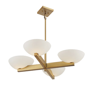 Fallon 4-Light Chandelier in Warm Brass