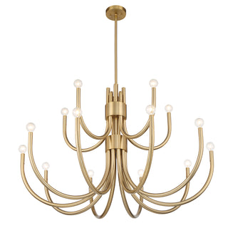 Sorrento 15-Light Chandelier in Noble Brass