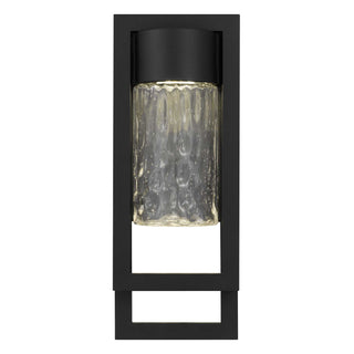 2 Step 15 Inch Outdoor Wall Sconce in Sand Black Finish